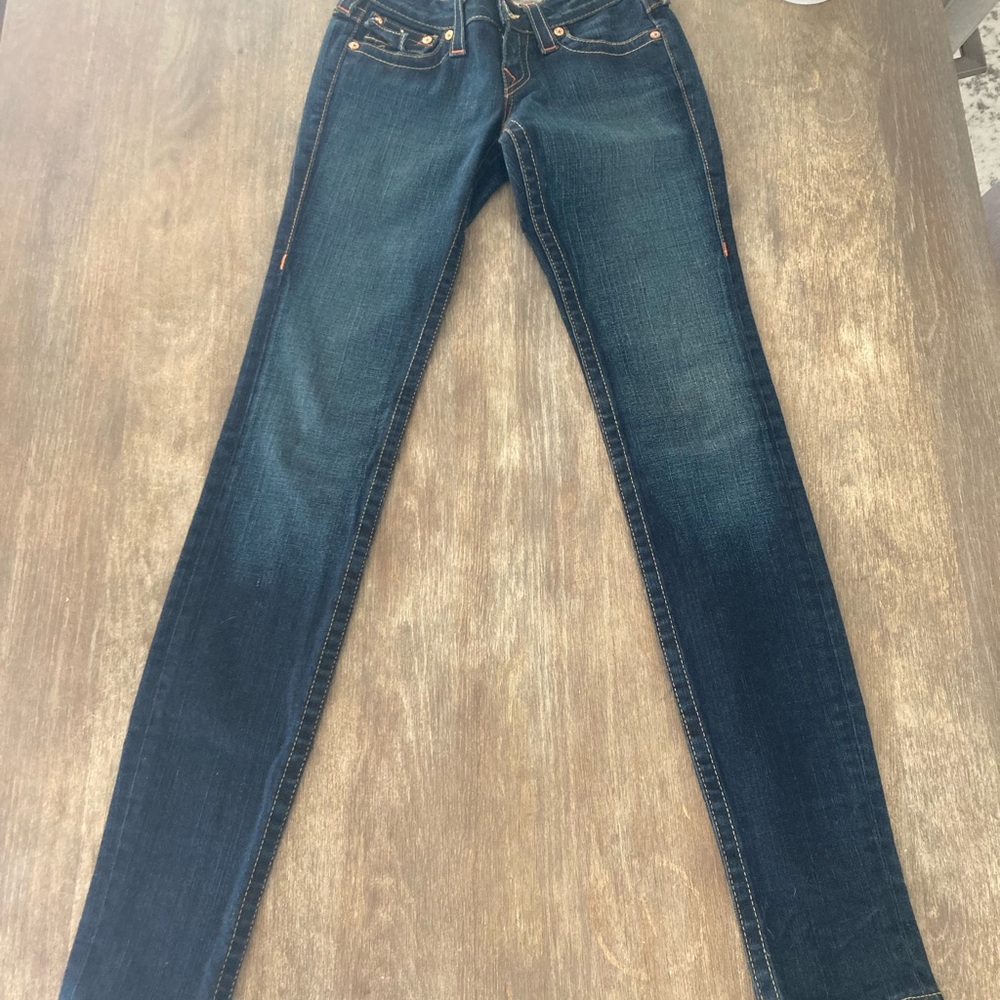 Authentic TRUE RELIGION Julie Dark Blue Low Rise Stretchy Women’s